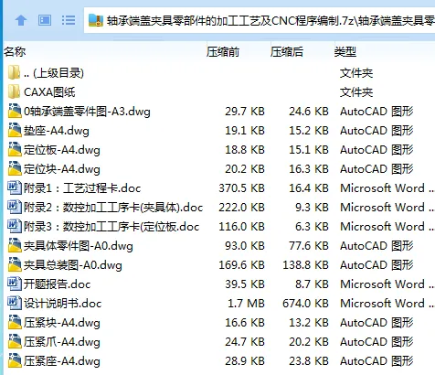 Z2870-轴承端盖夹具零部件的加工工艺及CNC程序编制 Z2870-轴承端盖夹具零部件的加工工艺及CNC程序编制