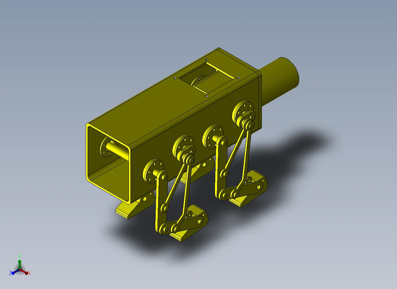Z2904-四足仿生行走机构创新设计【含SW三维图】