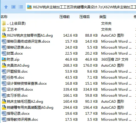 Z2917-X62W铣床主轴加工工艺及铣键槽夹具设计 Z2917-X62W铣床主轴加工工艺及铣键槽夹具设计