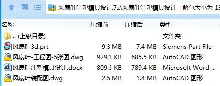 Z2938-风扇叶注塑模具设计【含UG三维图】