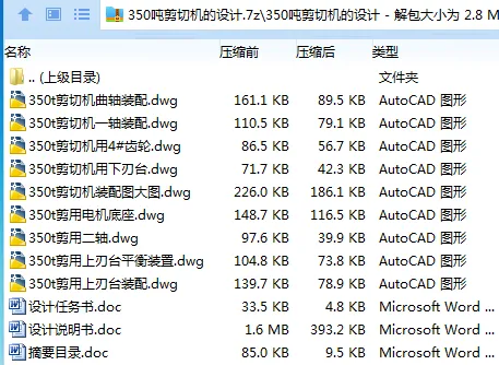 Z2986-350吨剪切机的设计