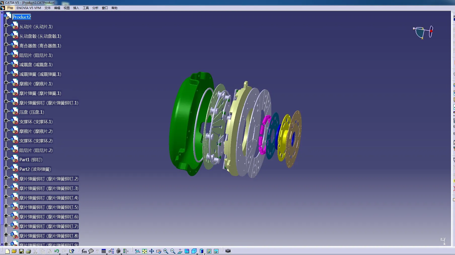 Z3007-膜片弹簧离合器设计【含Caita三维图】
