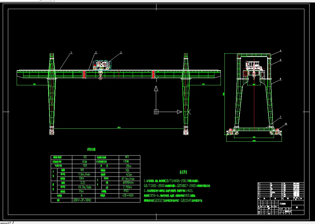 Z3015-32∕5tA型双梁门式起重机结构设计