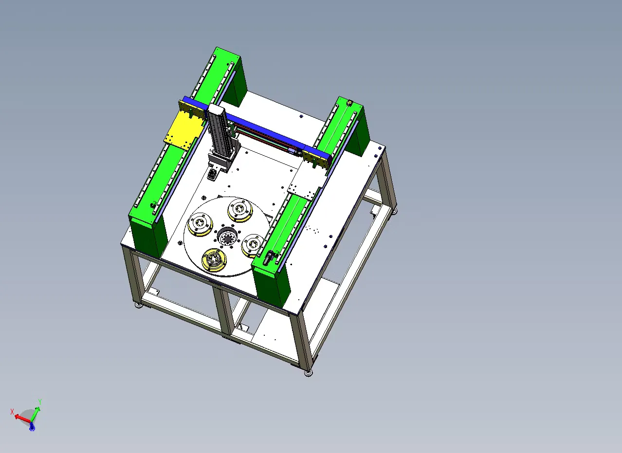 Z3023-龙门式三轴全自动法兰去毛刺机设计【含SW三维图】