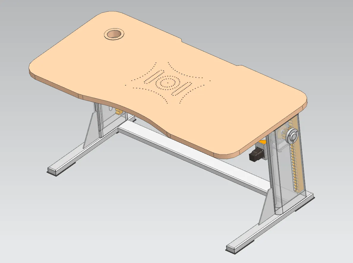 Z3027-升降电脑桌设计【含UG三维图】