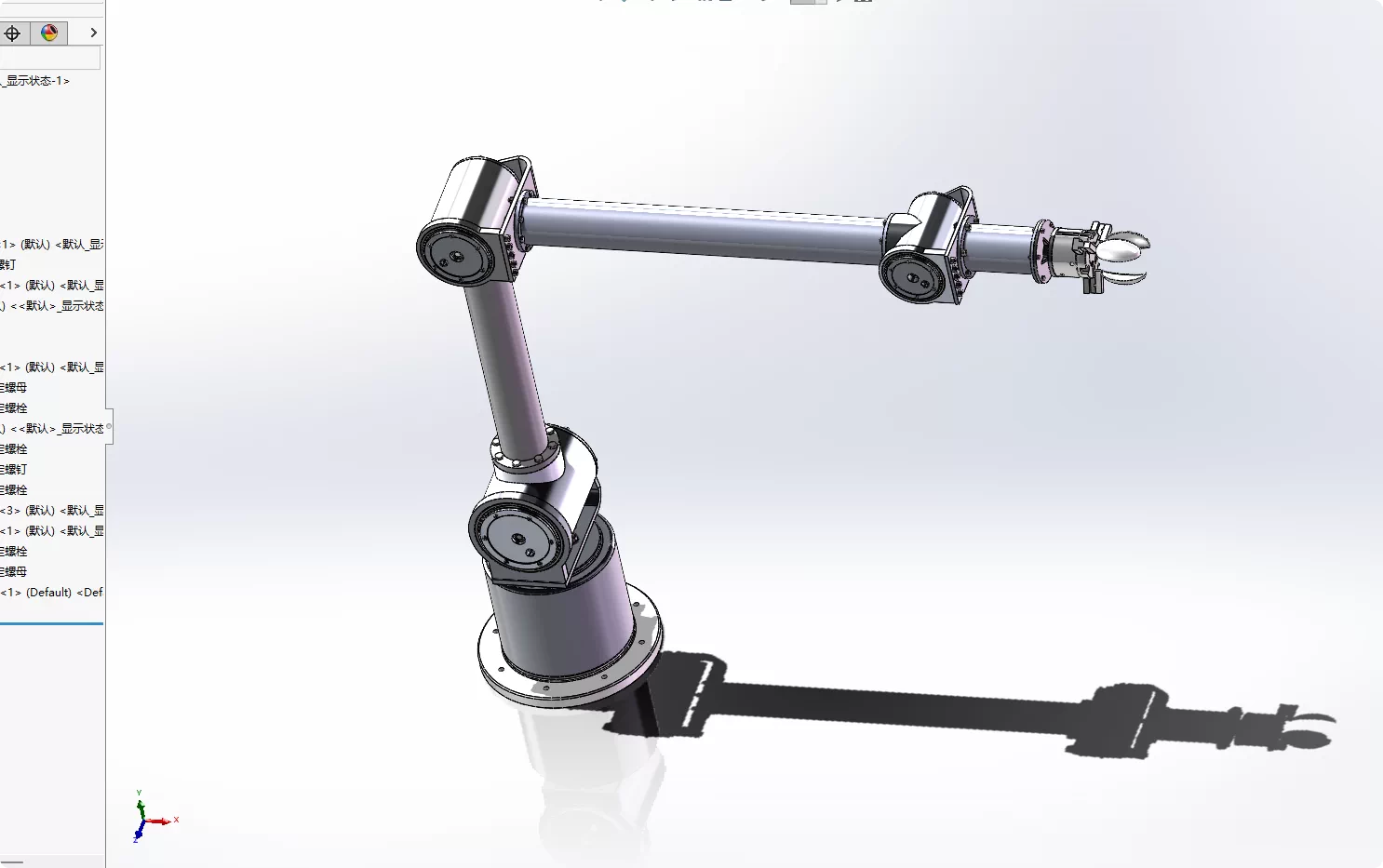 XY03-花椒采摘臂机械设计【含SW三维图】