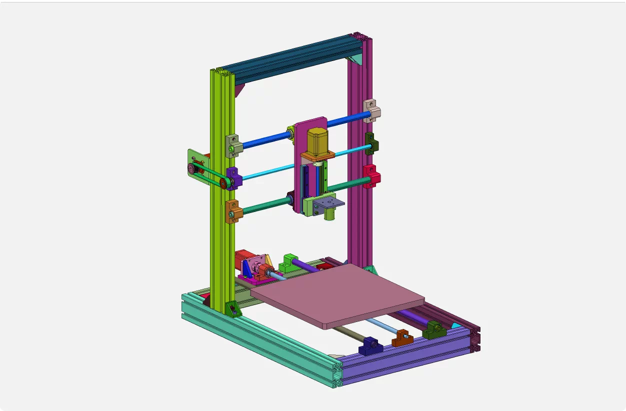 XY18-小型三维激光扫描平台机械设计【含SW三维图】