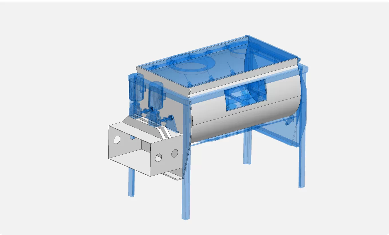 XY23-桨叶式污泥烘干机设计【含SW三维图】