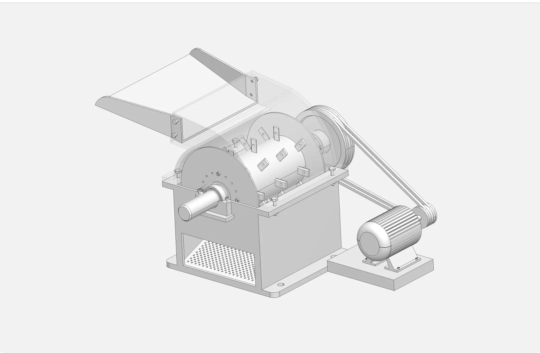XY79-棉杆粉碎机设计【含SW三维图】