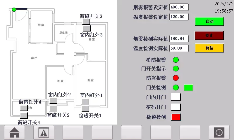 XY81-基于s7-1200PLC智能家居安防控制系统设计