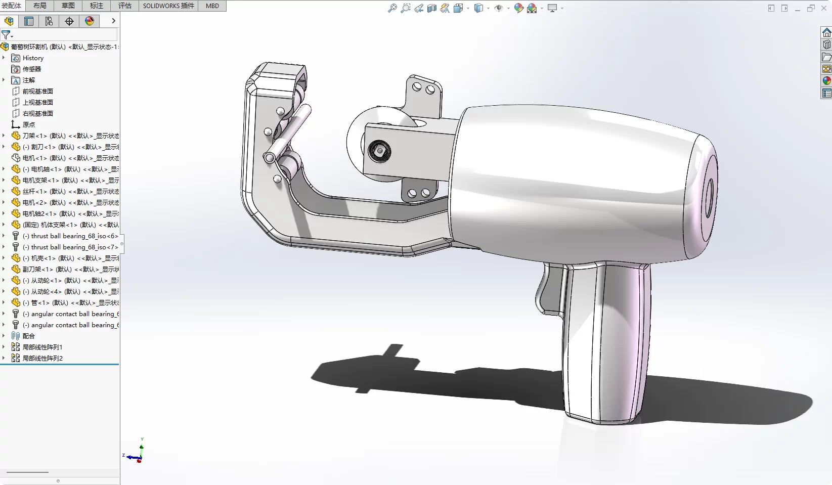 XY103-葡萄树环割机设计【含SW三维图】