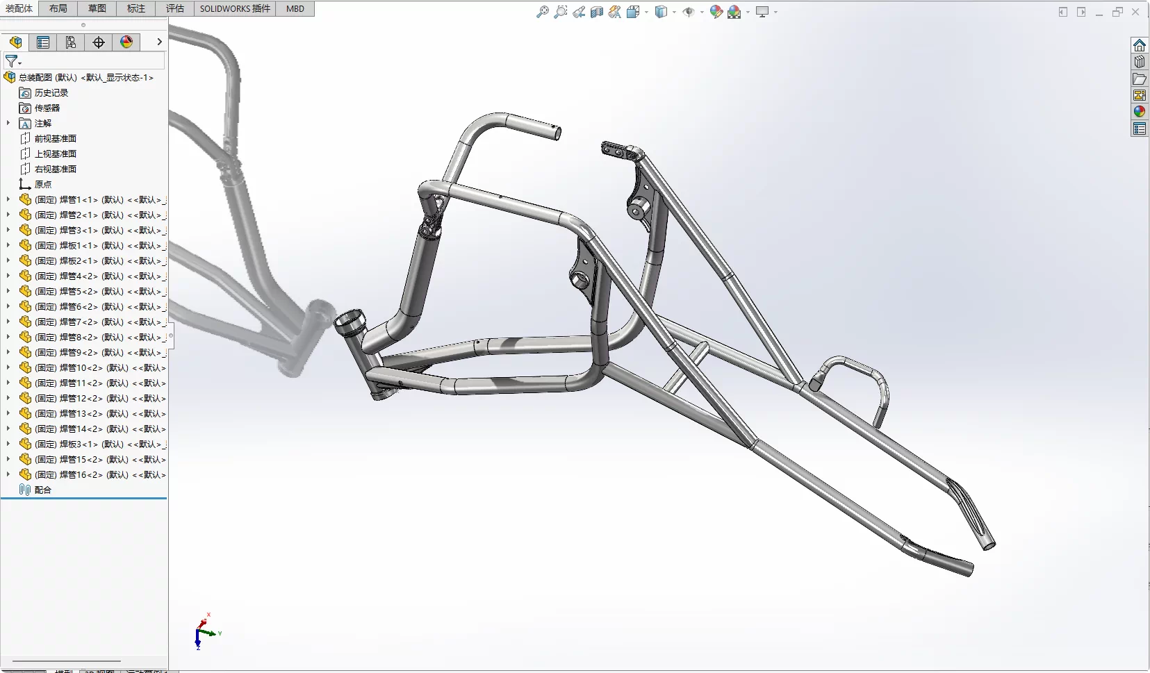 XY105-基于inspire的摩托车零件轻量化设计【含SW三维图】