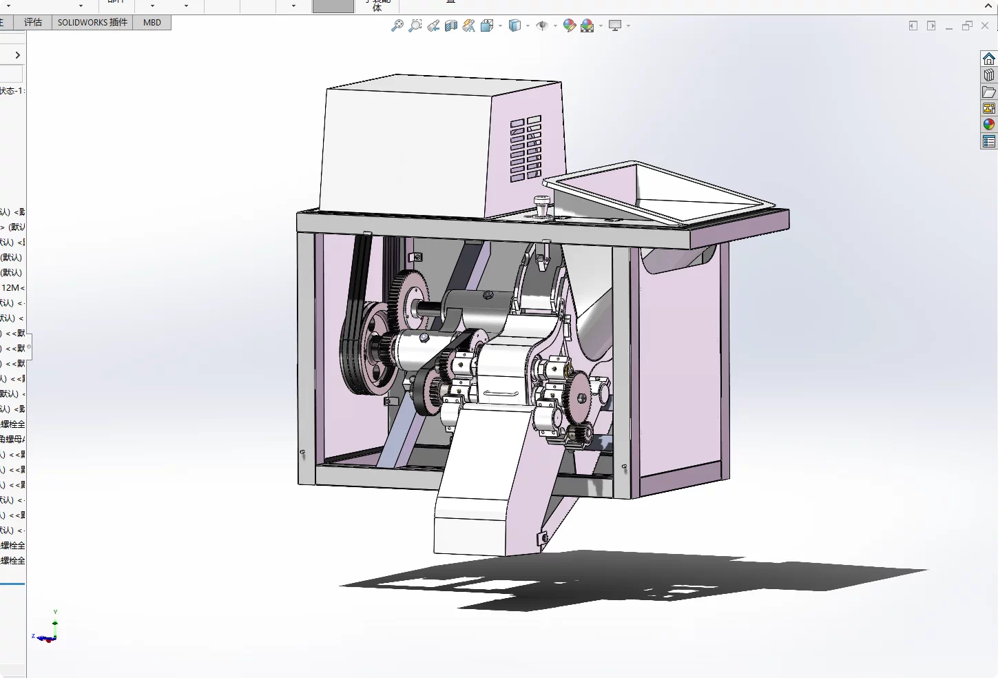 XY119-全自动果蔬切丁机设计【含SW三维图】