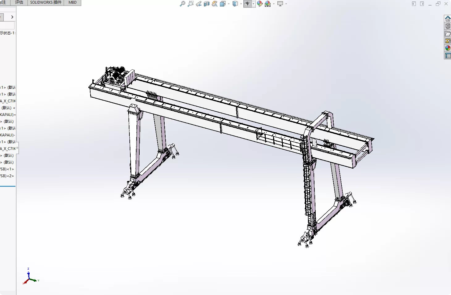 XY157-龙门式起重机总体结构设计【含SW三维图】