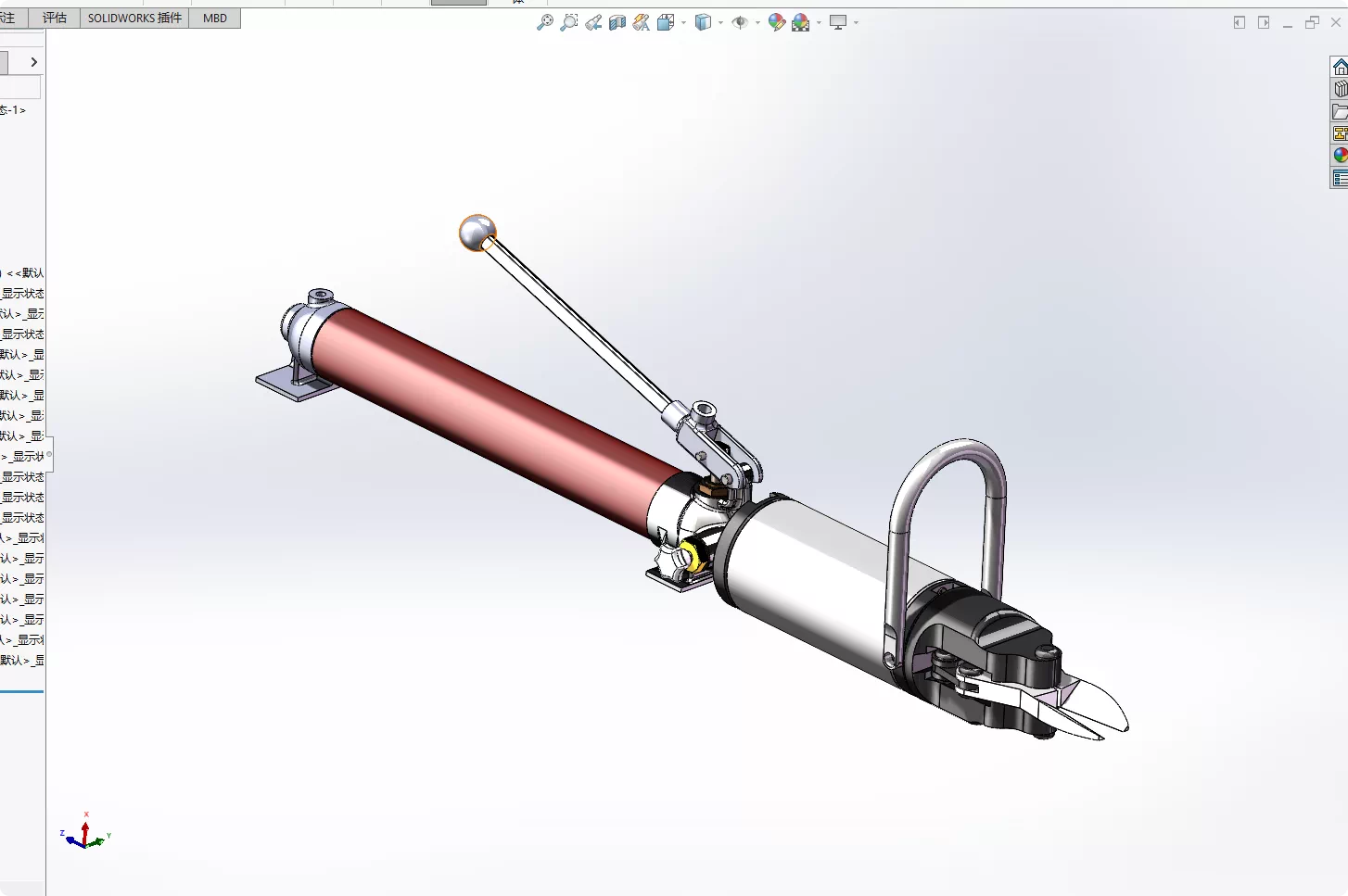 XY159-手动式消防液压剪结构设计【含SW三维图】