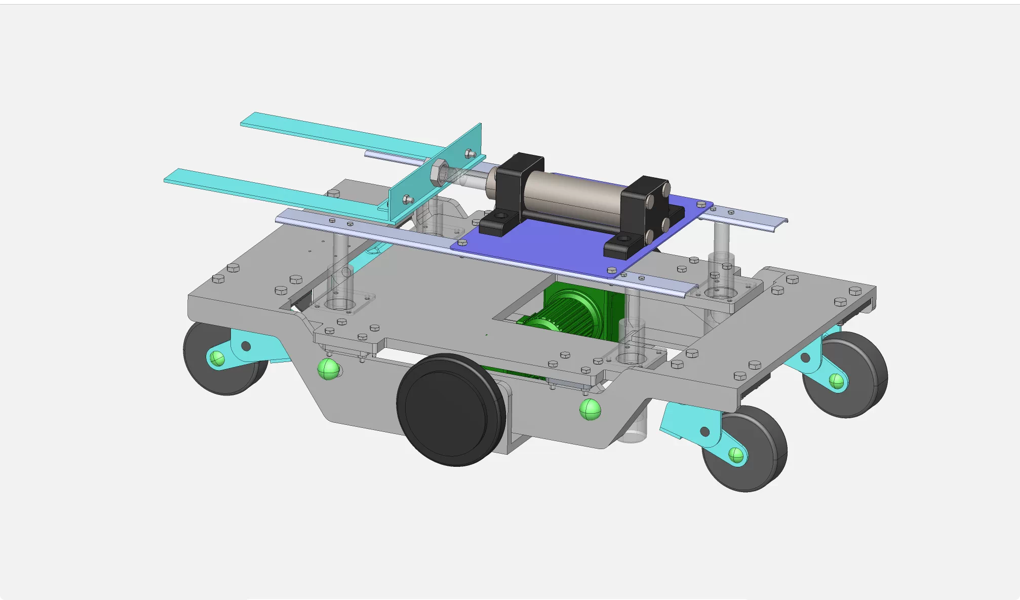 XY171-无人生产车间物料运输车设计【含SW三维图】