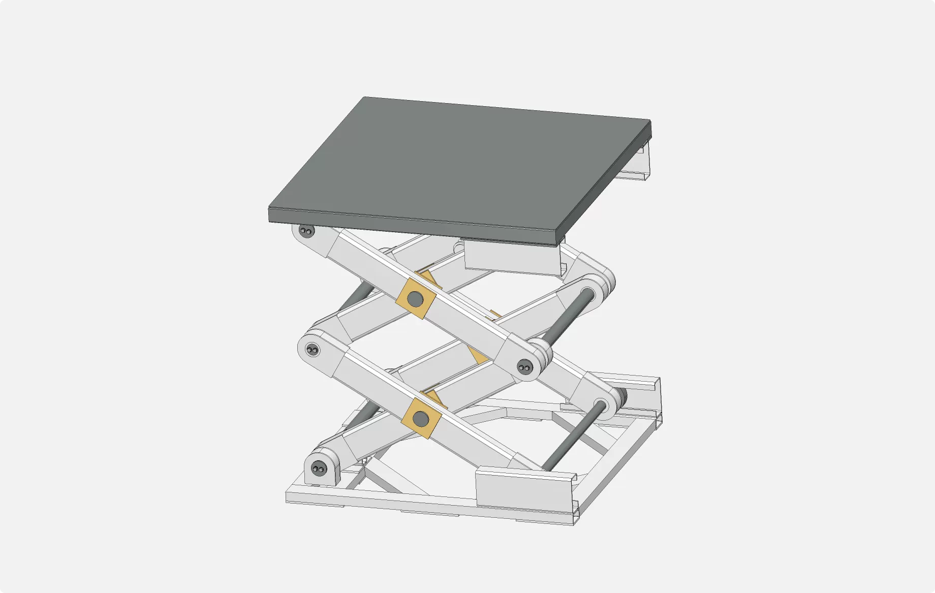XY182-一种剪叉式升降平台结构设计【含SW三维图】
