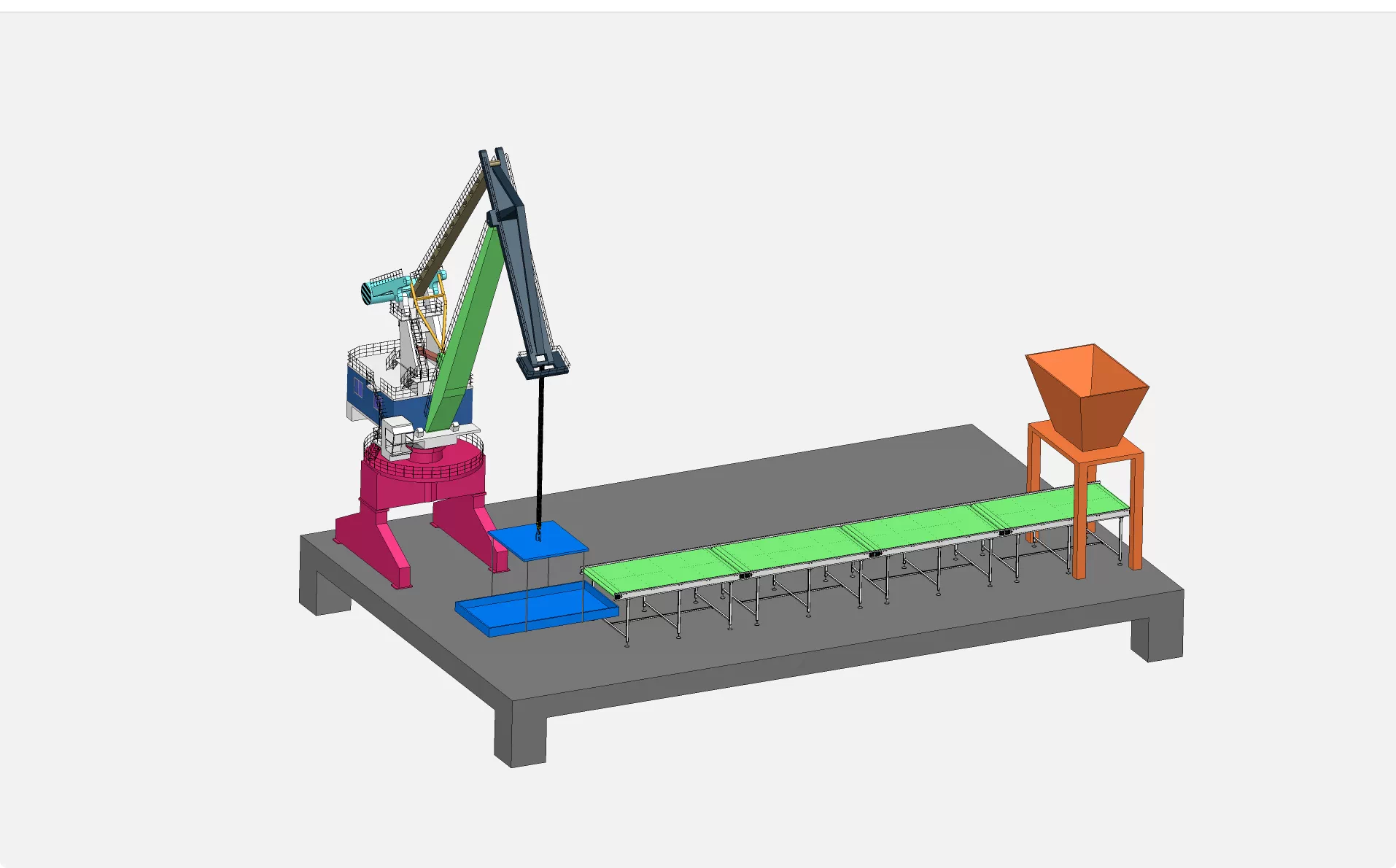XY184-深水抛石装置机构设计【含SW三维图】