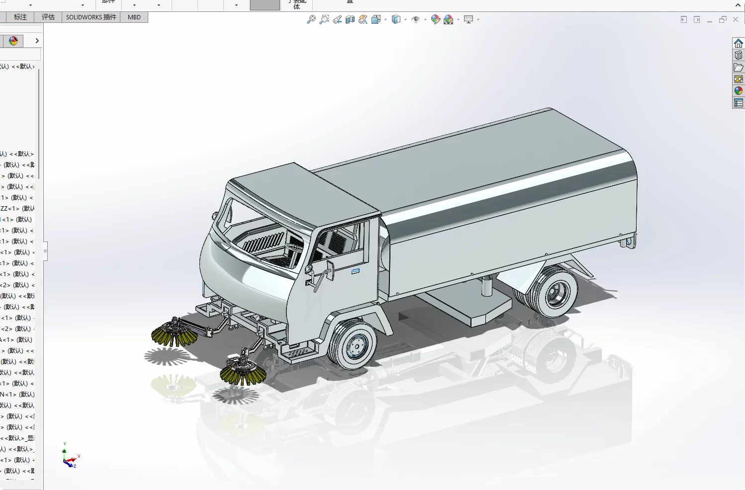XY185-多功能道路维护装置设计【含SW三维图】