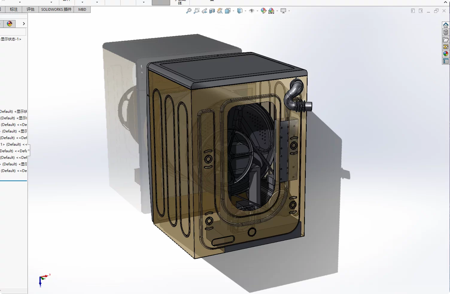 XY188-一款洗衣机的传动装置设计【含SW三维图】