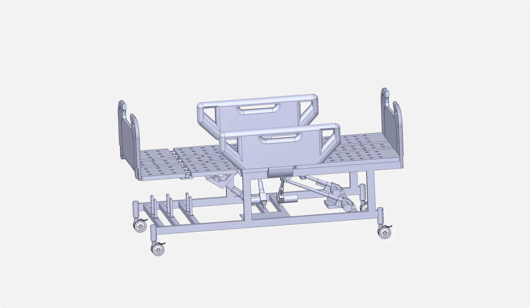 XY191-多功能家用护理床结构设计【含SW三维图】