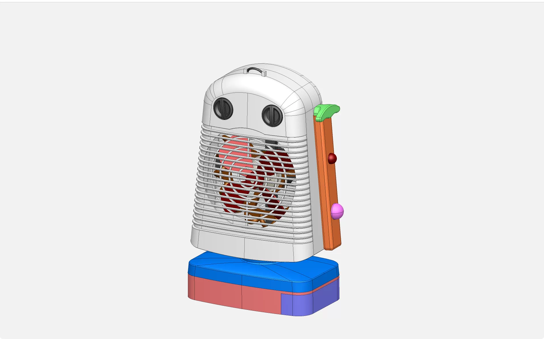 XY200-智能冷暖风扇机设计【含SW三维图】