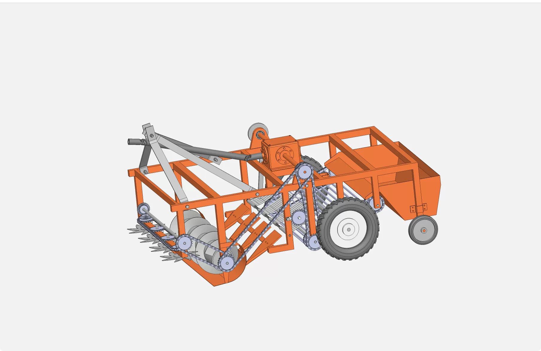 XY219-牵引式三七收获机设计【含SW三维图】