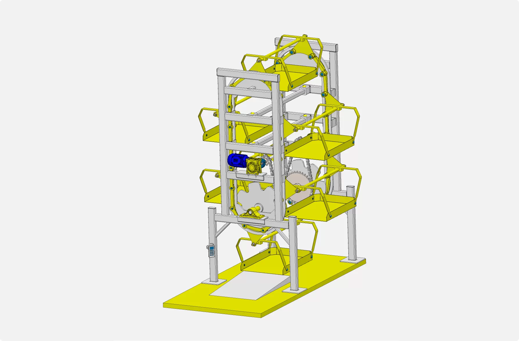 XY228-旋转式全自动立体停车库设计【含SW三维图】