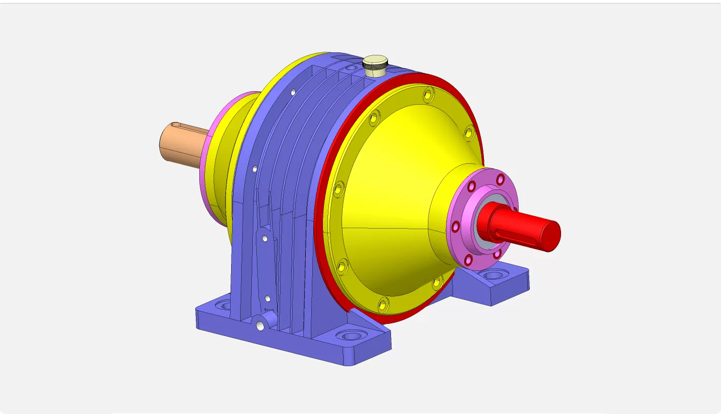 XY258-NGW型行星减速器结构设计【含SW三维图】