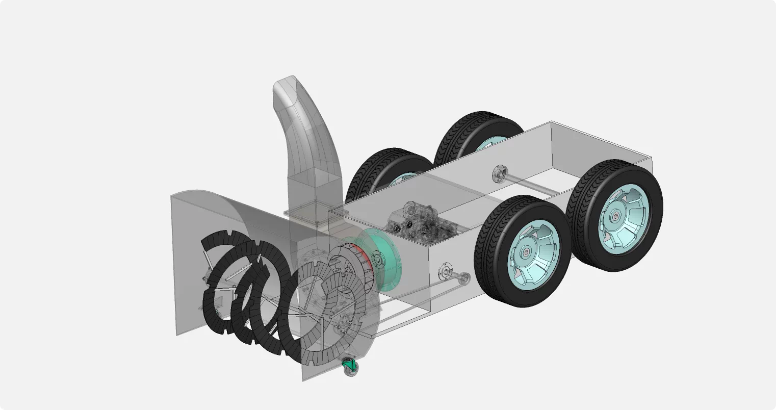 XY267-小型路面扫雪机器人设计【含SW三维图】