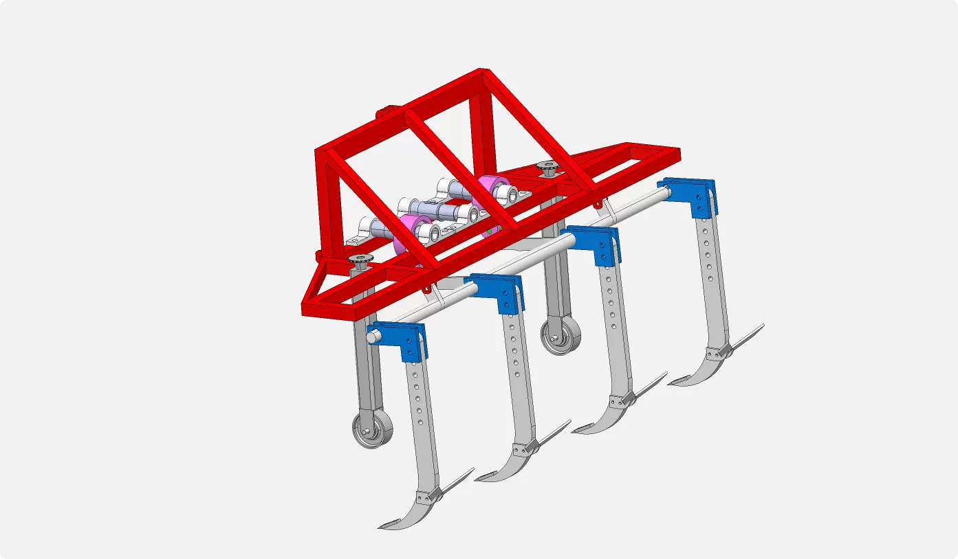XY273-振动式深松机设计【含SW三维图】