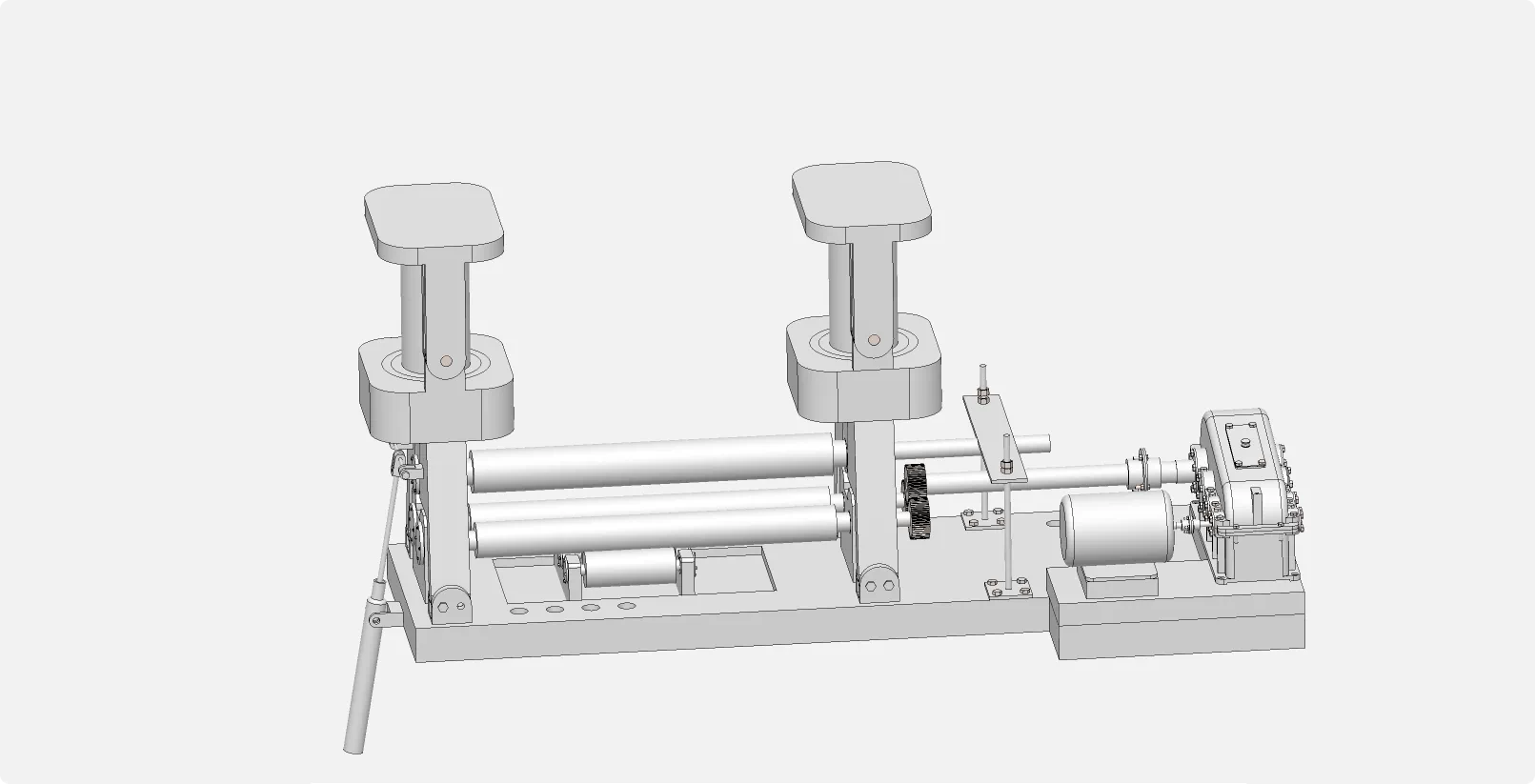 XY301-三辊卷板机结构设计【含SW三维图】