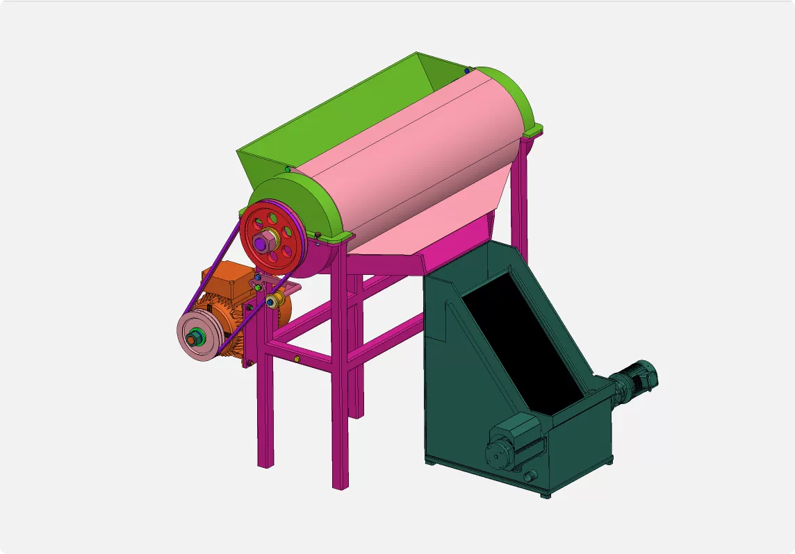 XY315-红薯粉碎渣浆分离机设计【含SW三维图】