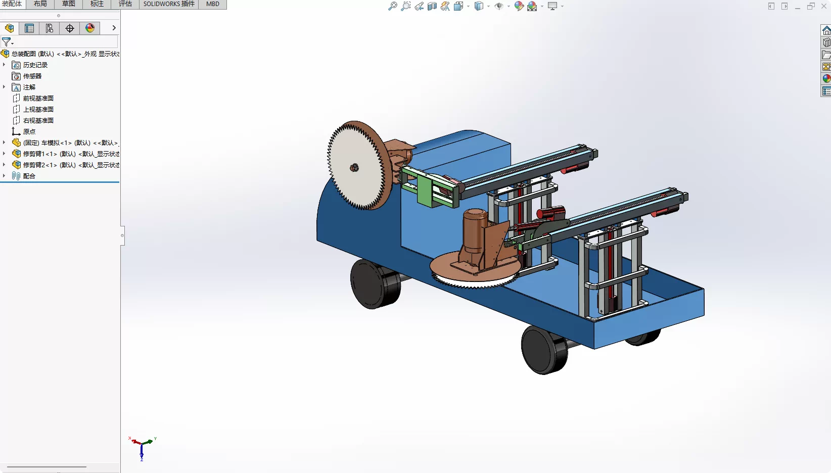 XY362-高速道路绿化带修剪机设计【含SW三维图】