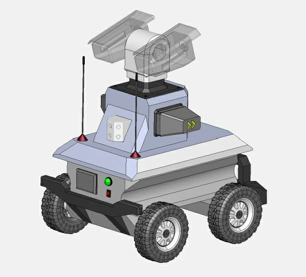 XY369-轮式巡检机器人结构设计【含SW三维图】