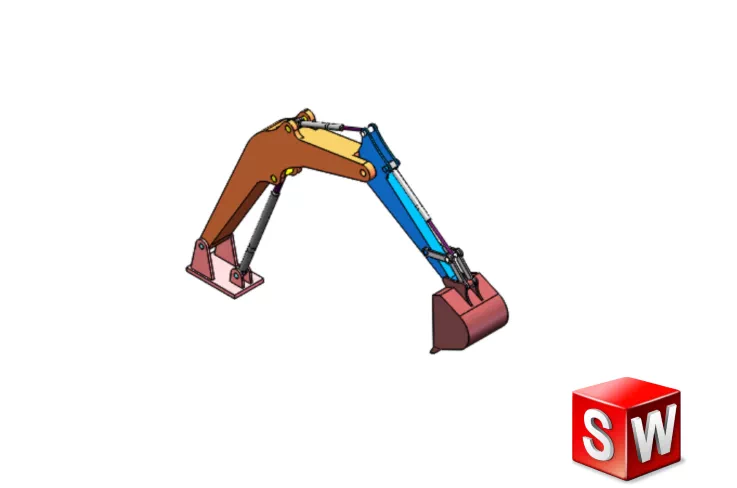 XY410-80型挖掘机斗臂的数字化设计【含SW三维图】