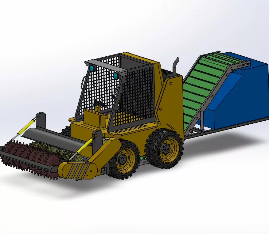 XY415-冻雪清扫车结构设计【含SW三维图】