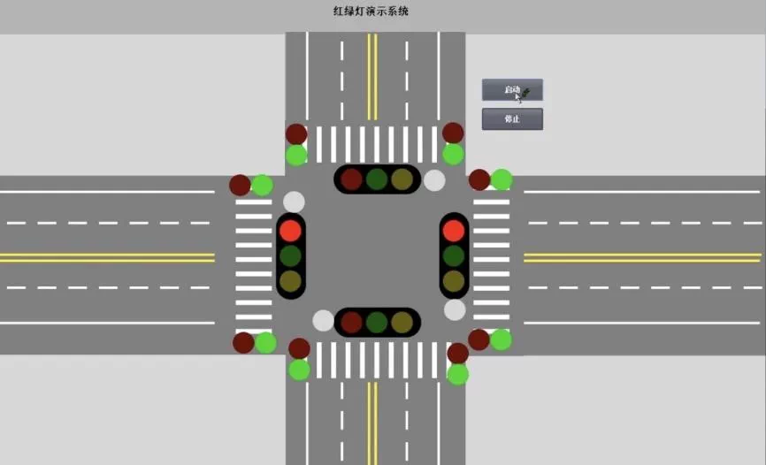 XY431-基于PLC的双向人车道十字路口交通灯控制系统设计