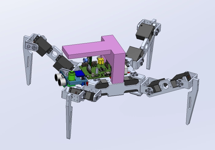 XY519-四足消防机器人结构设计【含SW三维图】