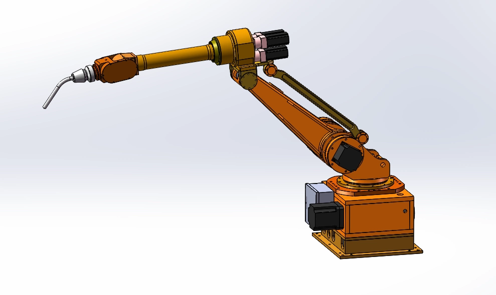 XY553-汽车车身焊接生产线焊装机器人结构设计【含SW三维图】