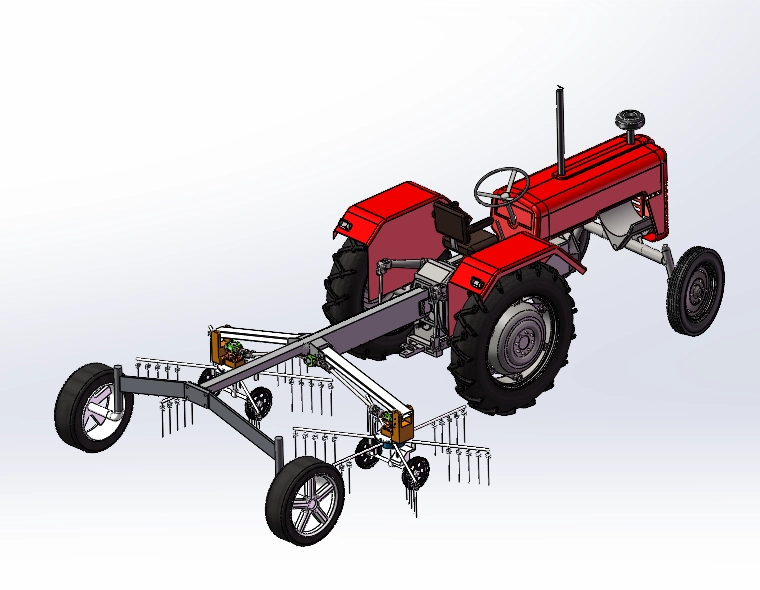 XY554-水平转子式搂草机的设计【含SW三维图】