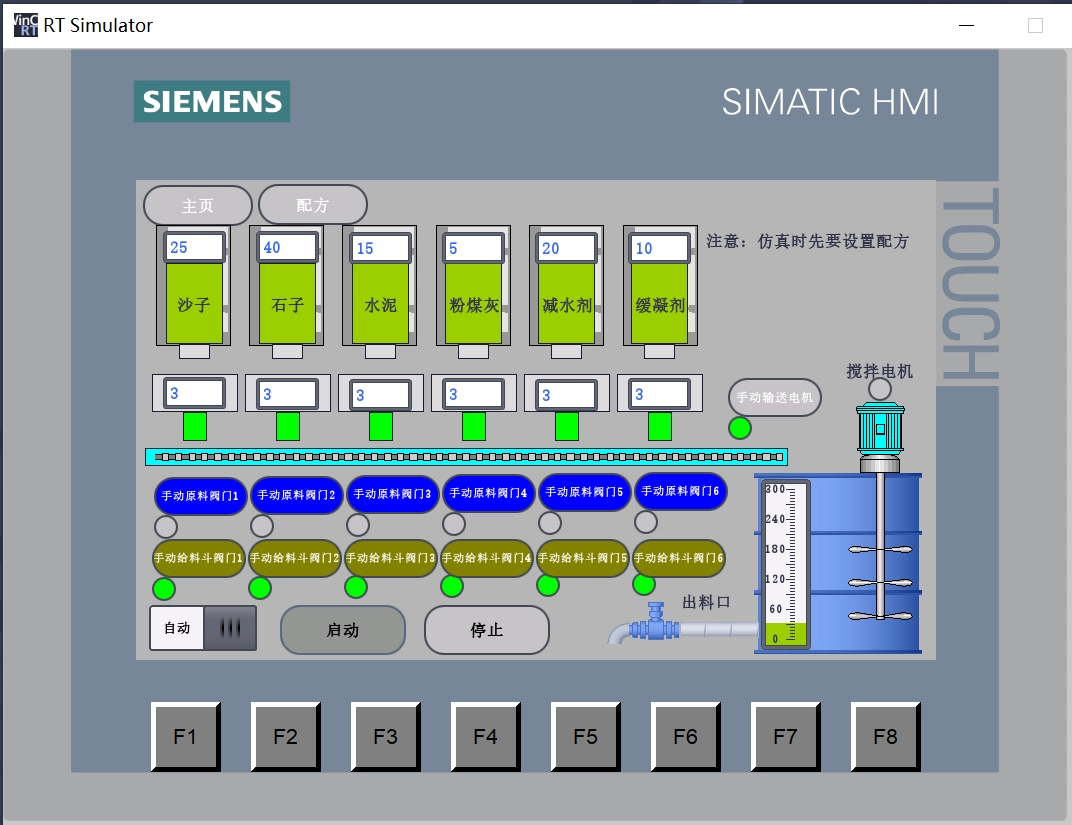 XY567-基于S7-1200 PLC的混凝土搅拌机控制系统设计