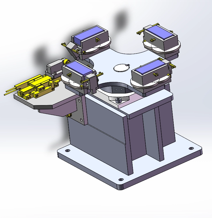 XY580-水平轴四工位钻床辅助工作台设计【含SW三维图】