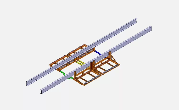 XY629-新能源轻型商用车电池包支架结构设计【含Caita三维图】
