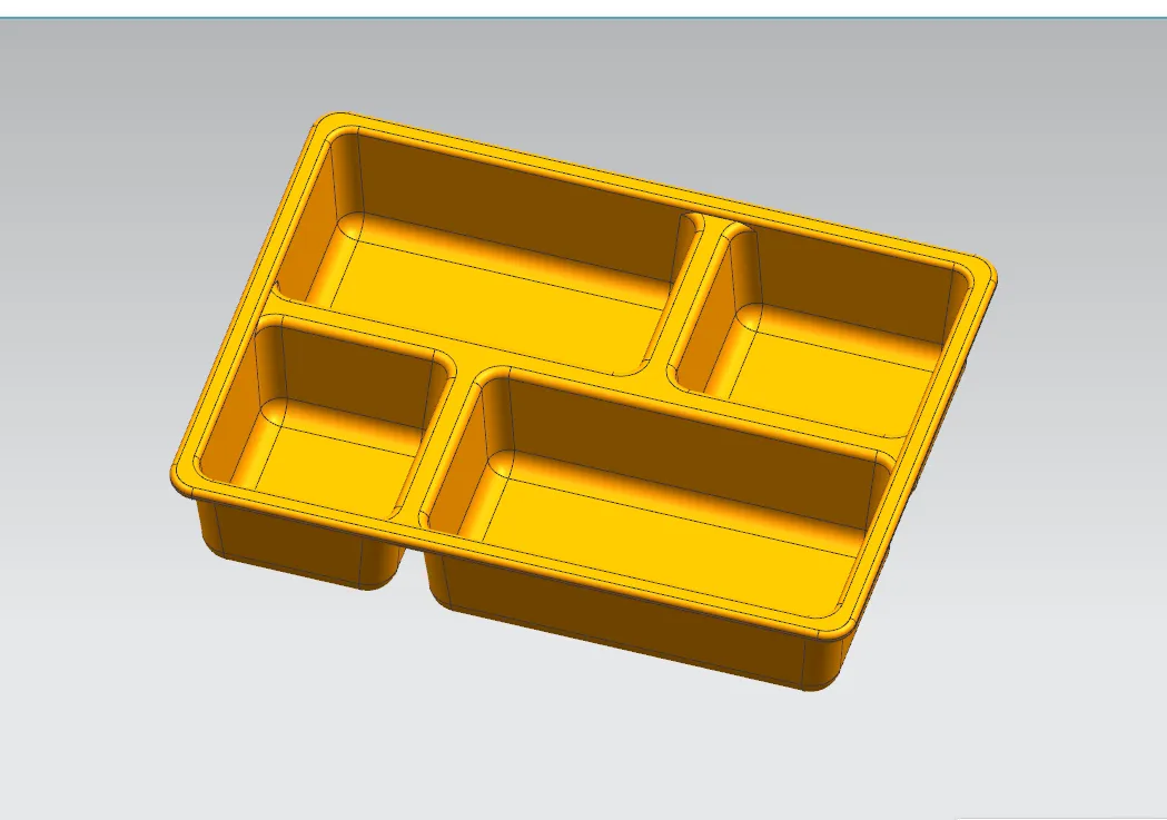 Z3075-塑料餐盘分格盘注塑模具设计【含UG三维图】