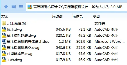Z3085-高压辊磨机设计