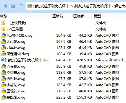 Z3135-滚切式莲子剥壳机设计【含SW三维图】 Z3135-滚切式莲子剥壳机设计【含SW三维图】