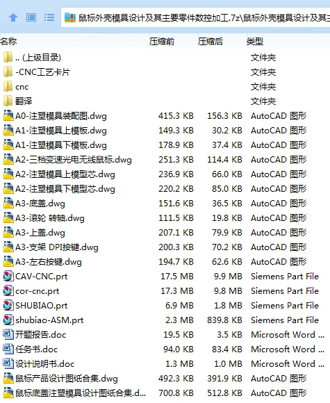 Z3164-鼠标外壳模具设计及其主要零件数控加工[含UG三维图]