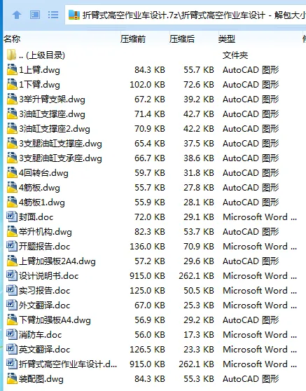 Z3252-折臂式高空作业车设计 Z3252-折臂式高空作业车设计