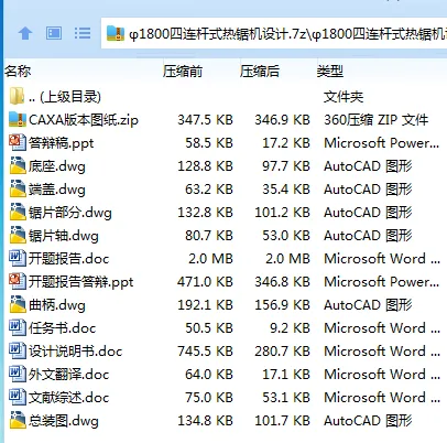 Z3293-Φ1800四连杆式热锯机设计 Z3293-Φ1800四连杆式热锯机设计